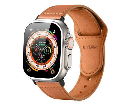 Pasek i akcesoria do zegarków Tech-Protect Naturalfit do Apple Watch 40/41/42 mm Brown
